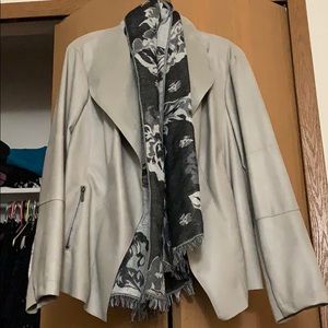 Dress Barn NWOT Leather Open Front Jacket